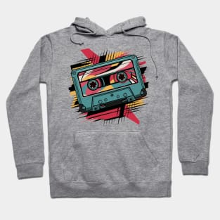 vibrant 80's cassette tape Hoodie